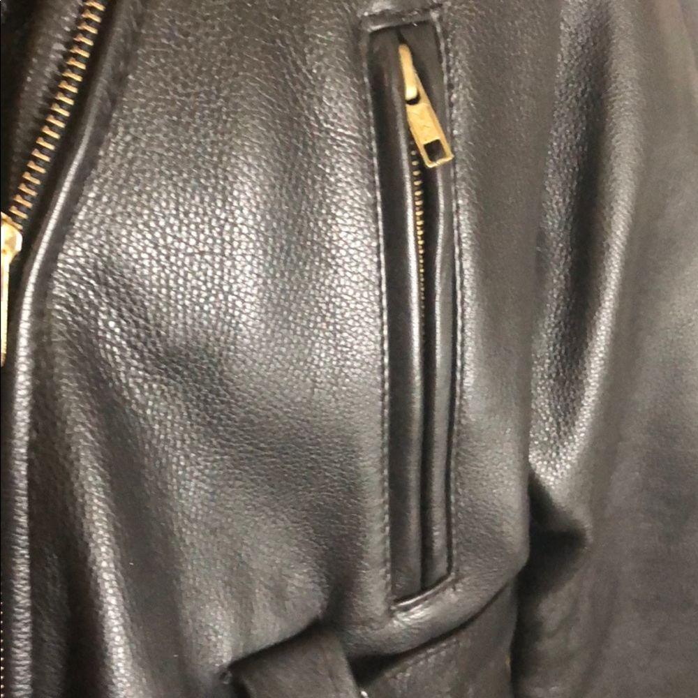 Women’s Wilson Black Leather Moto Jacket - Picture 5 of 10